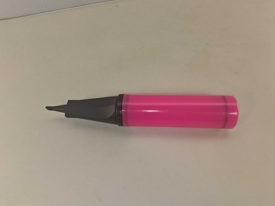 N158 Pompka Ręczna Balonowa Duża Dwustronna Różowa Do Balonów Piłek