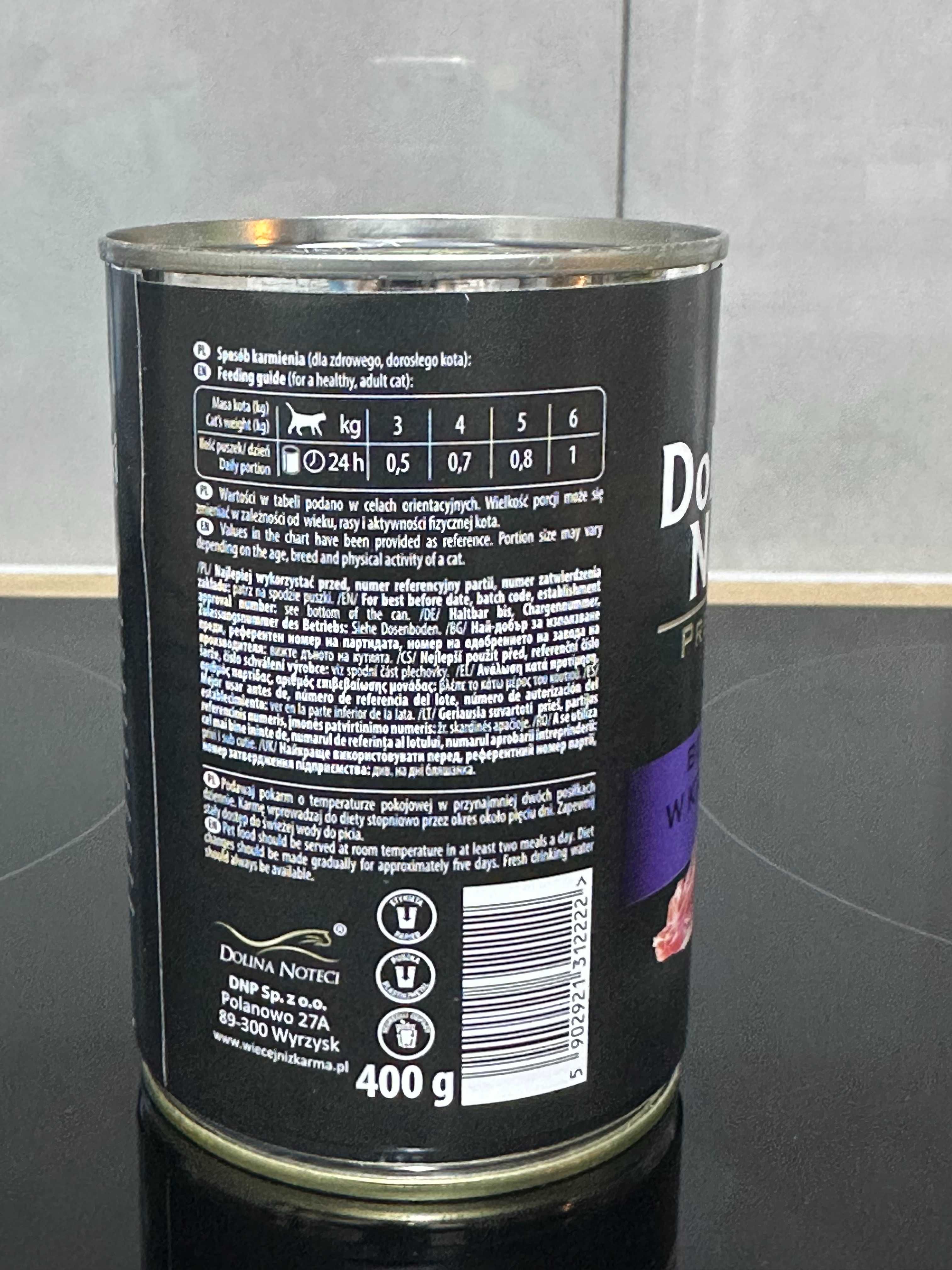DOLINA NOTECI Premium mokra karma dla kotka 6x400g KRÓLIK