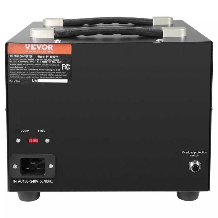 Перетворювач напруги Vevor 5000W 3000Вт 110V/220V