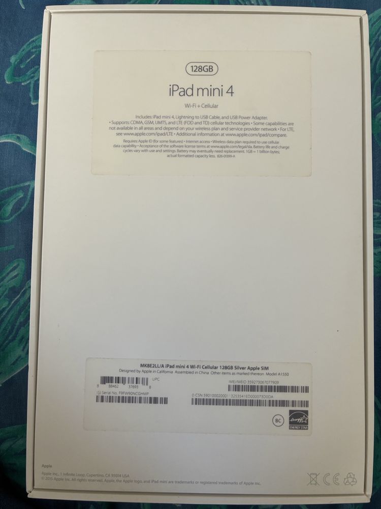 iPad 4 mini 128GB wi-fi cellular USZKODZONY