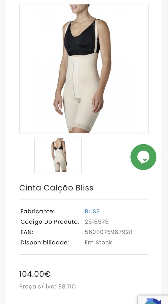 Cinta calção modeladora pós cirúrgico