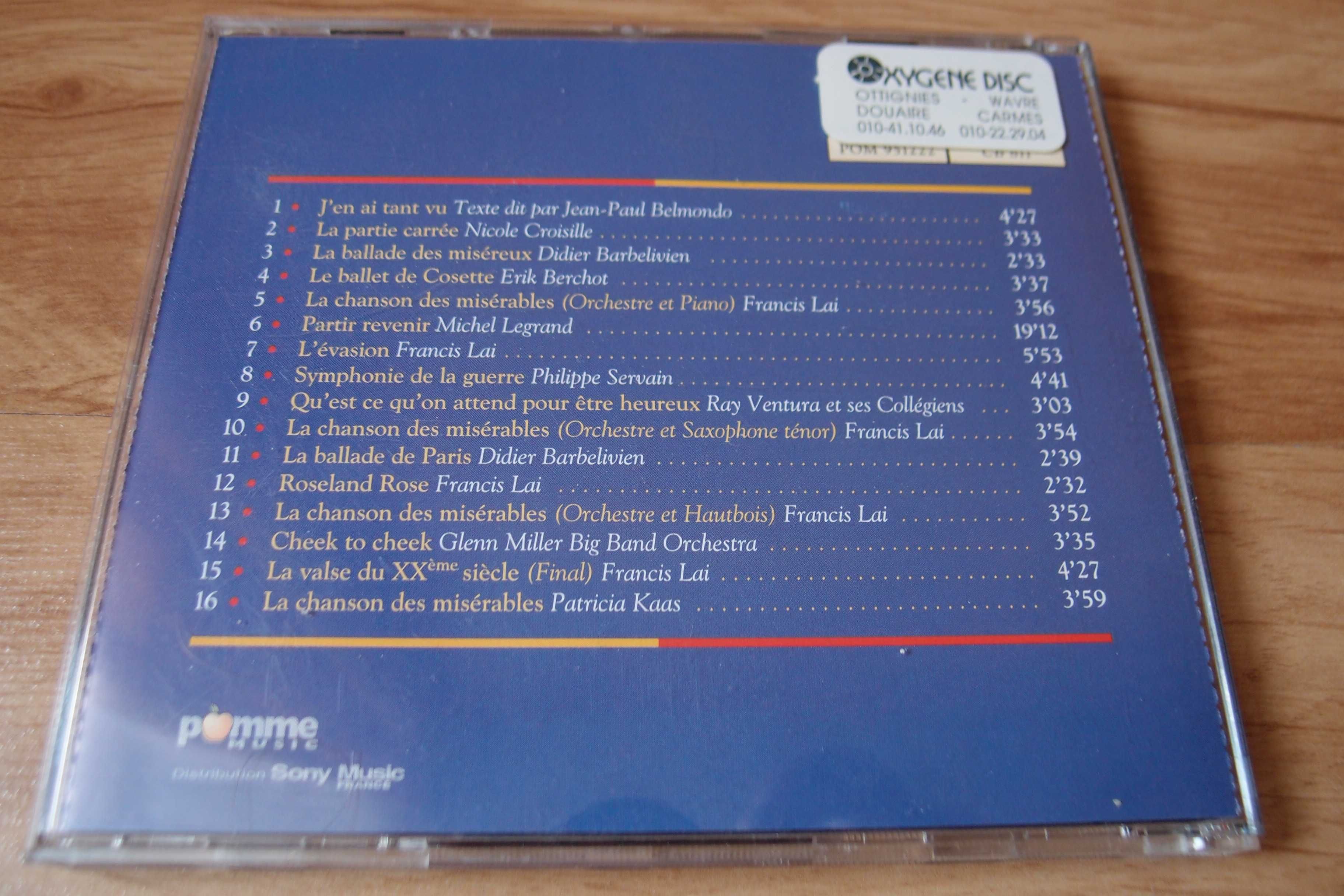 Les Miserables, Patricia Kass, Jean-Paul Belmondo - płyta CD