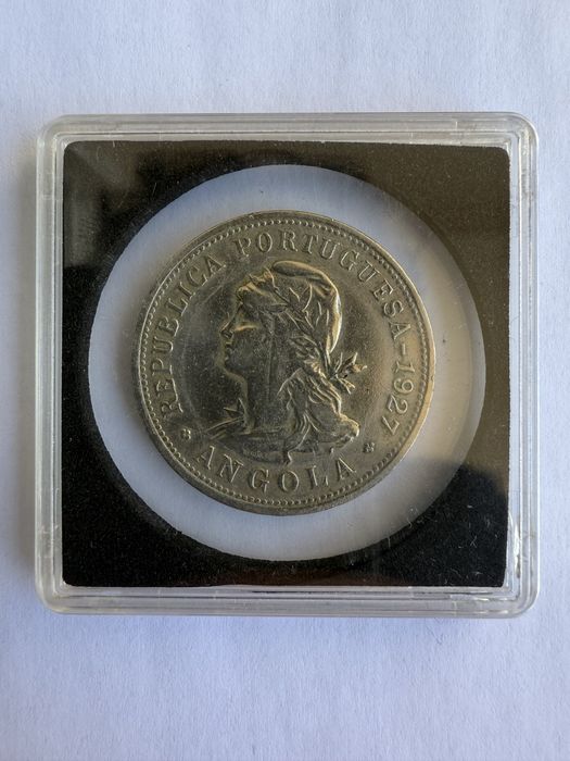 Moeda 50 centavos de Angola do ano 1927