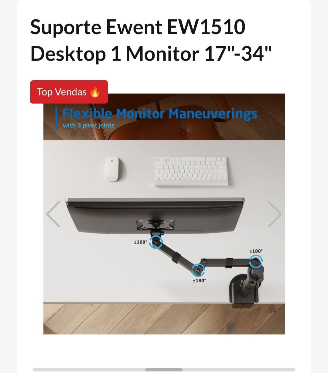 Suporte articulado monitor ewent ew1510