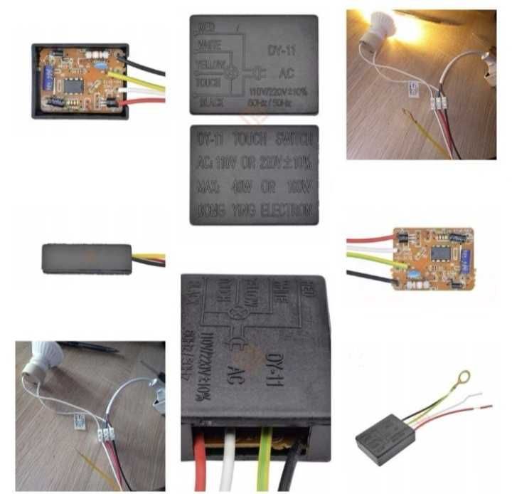 Włącznik dotykowy 230V On/Off ściemnianiacz do lampek lamp DIY Majster