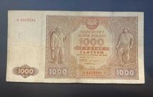 Banknot 1000 złotych 1946r. SERIA B !