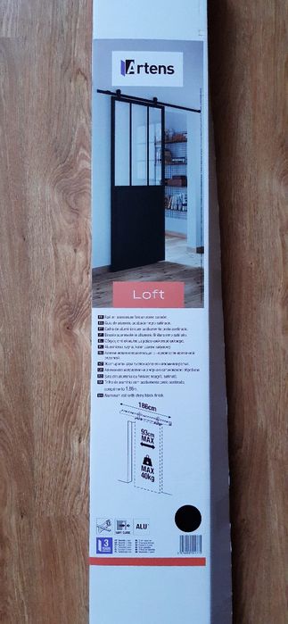 System do drzwi LOFT ARON 2,00m czarny Sevroll Nowe. Okazja