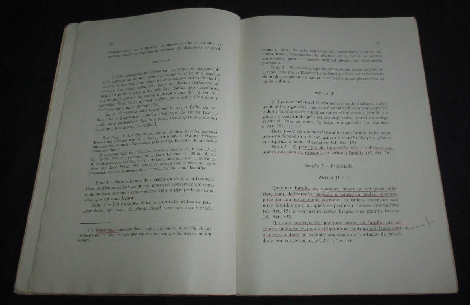 Livro Código Internacional de Nomenclatura Botânica C. N. Tavares