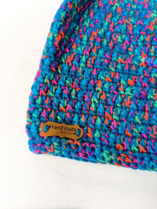 Zestaw handmade, czapka/mitenki