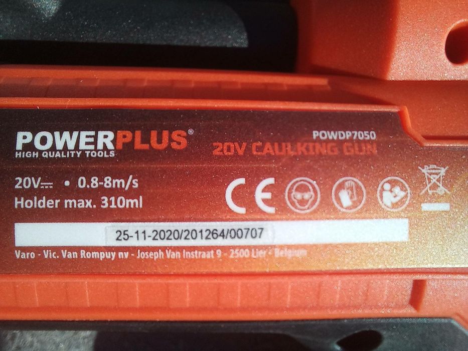 Акамуляторний пістолет для силікону powerplus powdp7050 пістолет