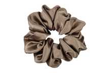Jedwabna gumka typu scrunchie (frotka) Beżowa M