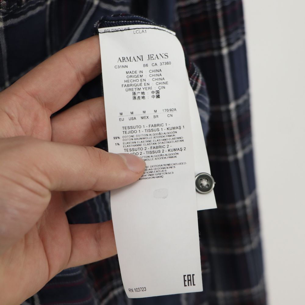 Чоловіча сорочка рубашка Armani Jeans / Оригінал | М |