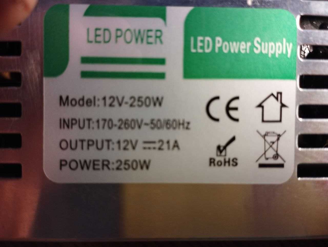 Блок питания  12V. 250W,