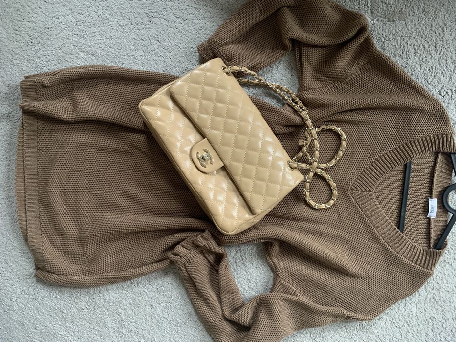 Sukienka dzianinowa bocca mokka brązowa zara