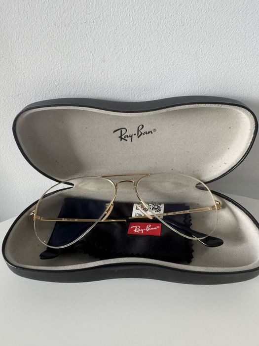 Okulary korekcyjne Ray Ban astygmatyzm krotkowzroczność złote sapphire