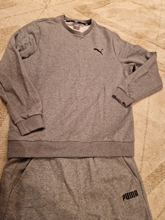 Костюм puma тёплый серого цвета свитшот и штаны