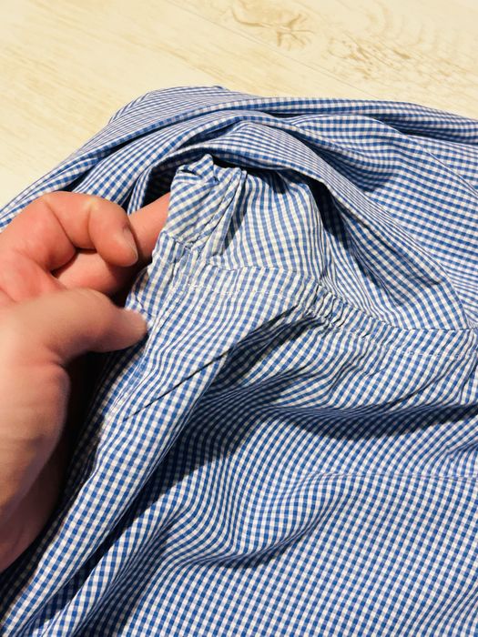 Koszula męska duża w biało-niebieską kratkę