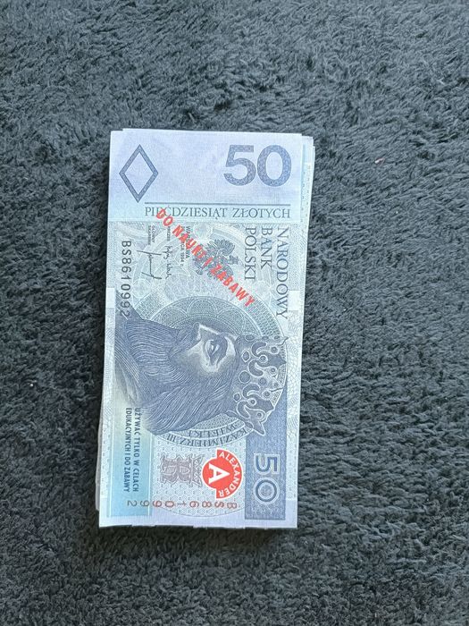 Fake banknot pięćdziesiecio złotowy