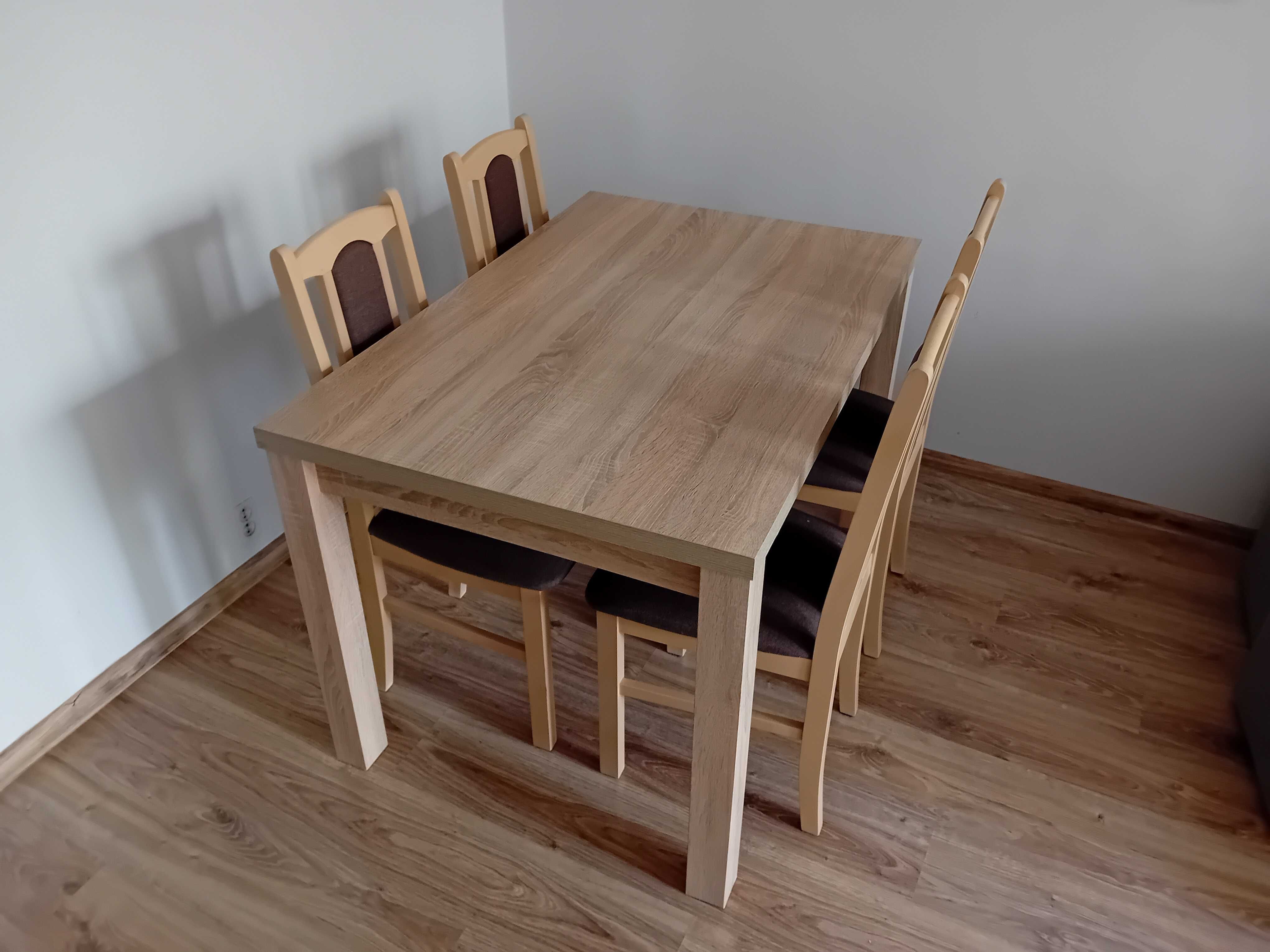 Stół dąb sonoma  + 4 krzesła