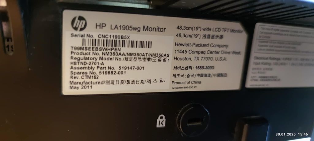Monitor LCD HP Compaq LA1905wg