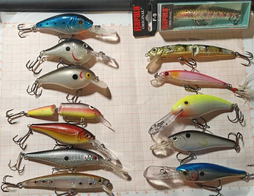 A. Rapala , Kamatsu, Jaxon,  Handmade, Daiwa ABU i inne