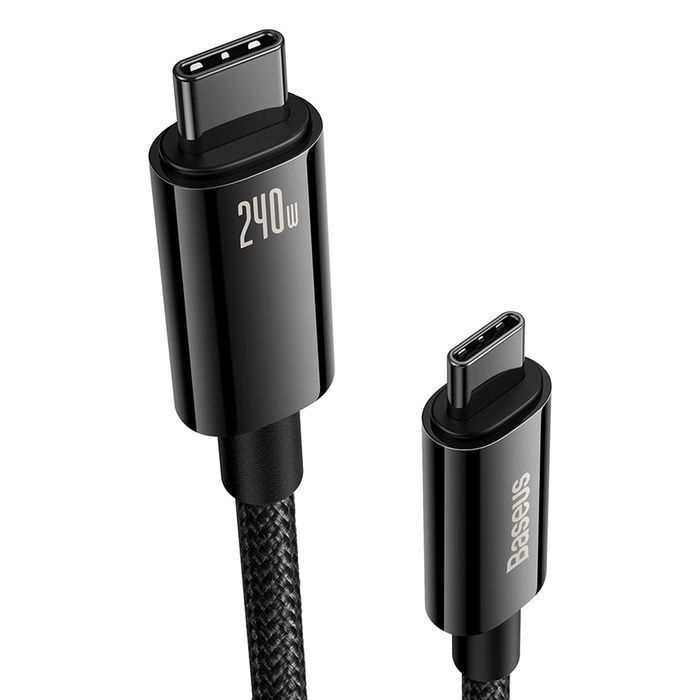 Kabel USB C - USB C 480Mb/s 240W 2m Baseus Tungsten Gold - czarny