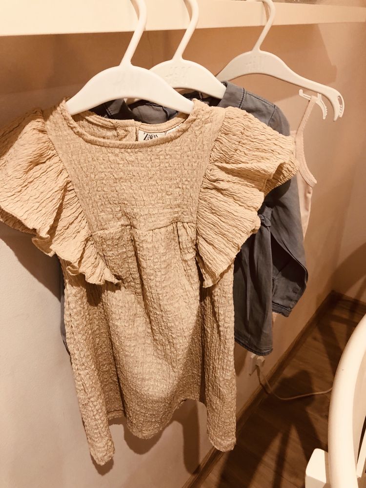 Zestaw/ Sukienka Zara, tunika, body - rozm. 98- 2/3 latka