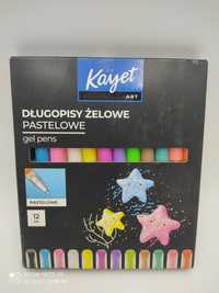 Długopisy żelowe pastelowe Kayet 12 szy