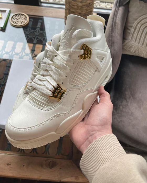 Jordan 4 cale biale damskie buty nowe air jordan 4 za kostkę 36-41