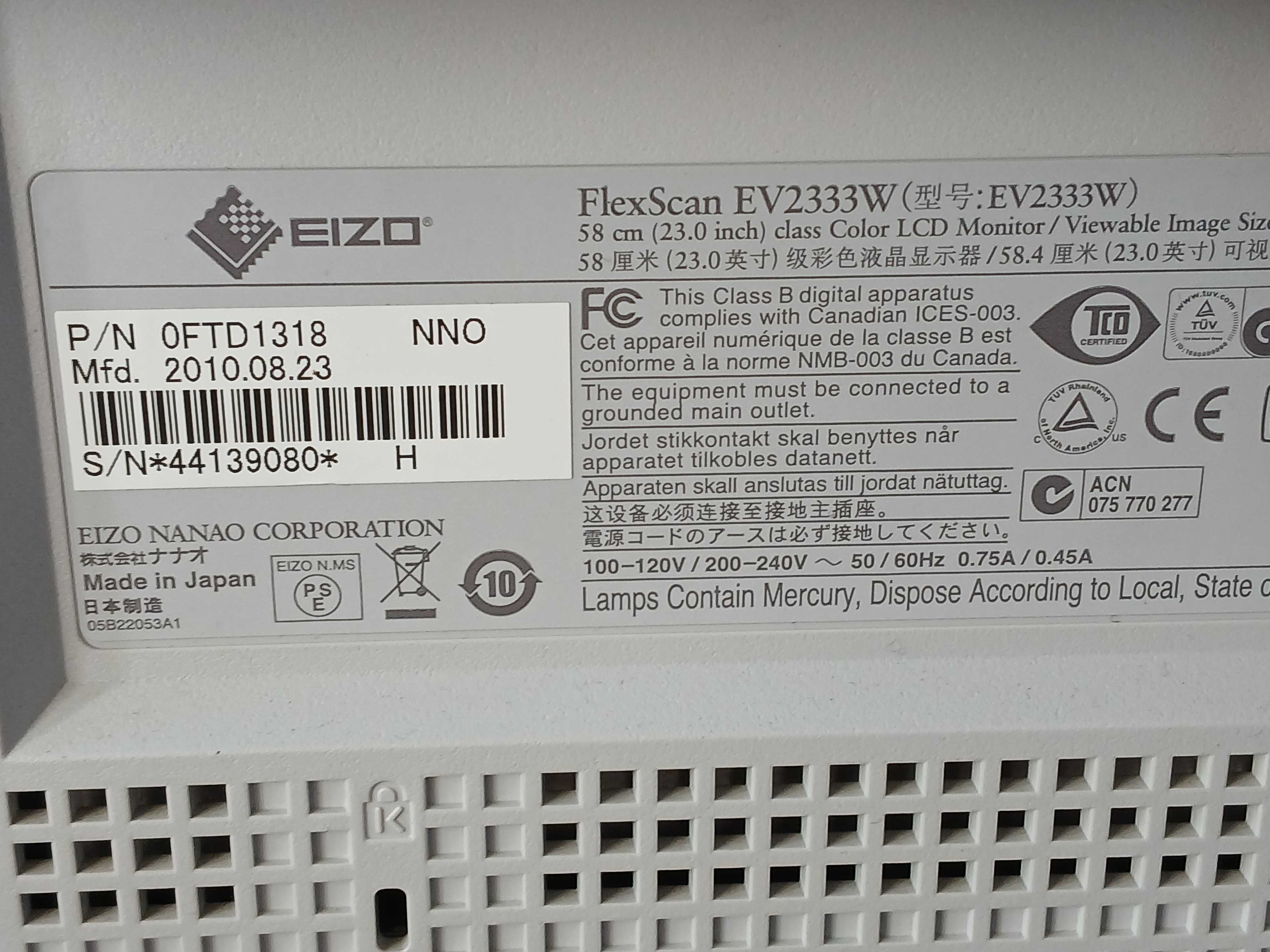 Monitor EIZO EV2333W