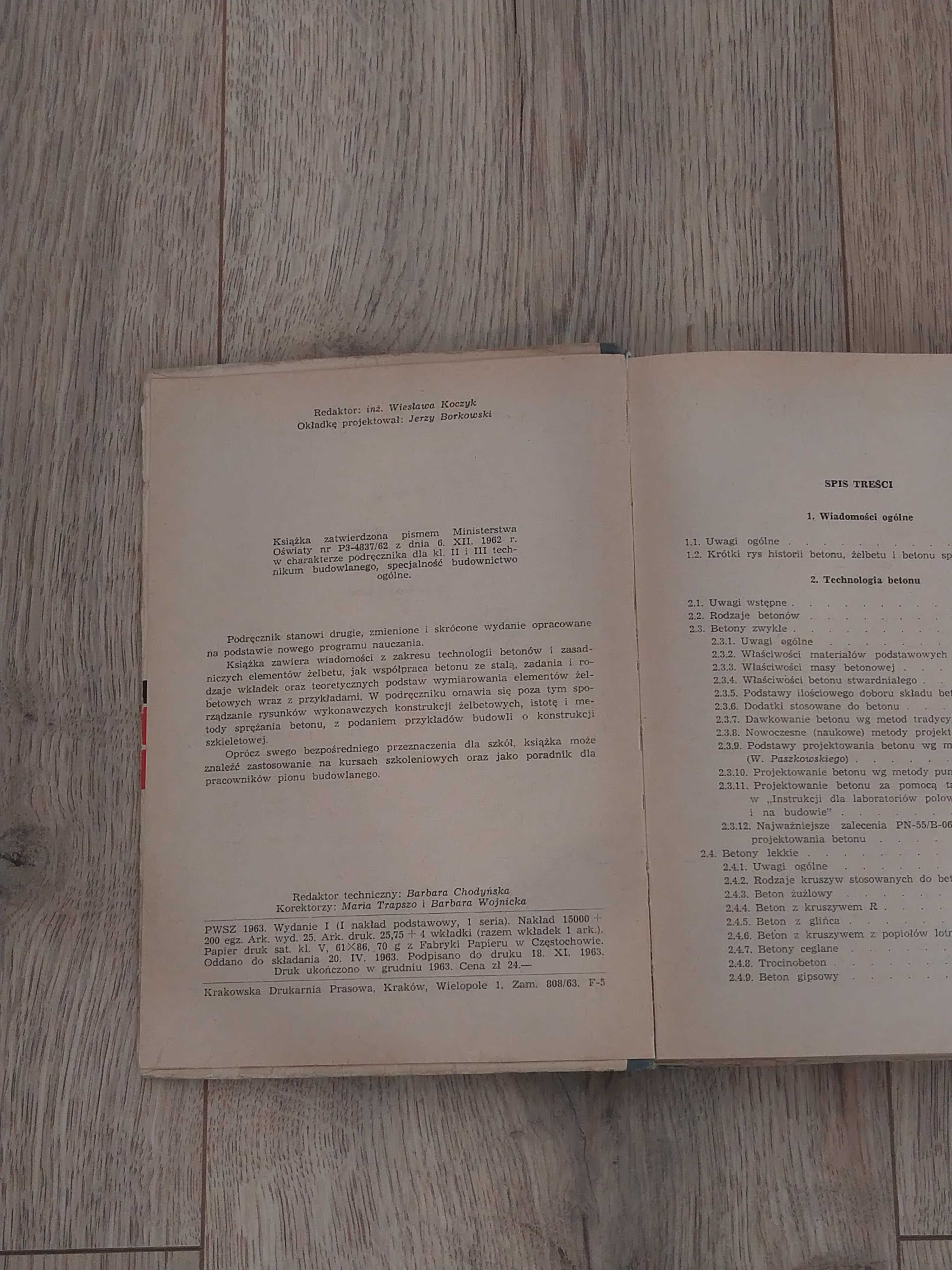 Żelbet i beton sprężony - M. Pietraszek E. Piliszek - PWSZ 1963