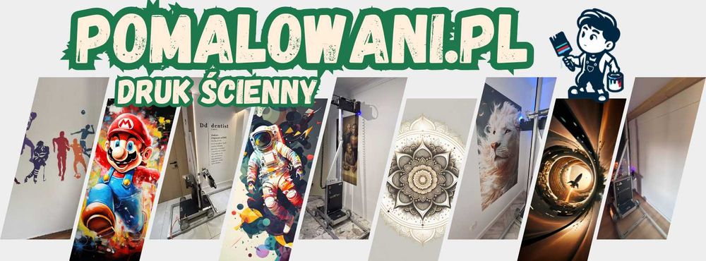 Pomalowani Profesjonalny druk na ścianach, druk ścienny murale grafiki