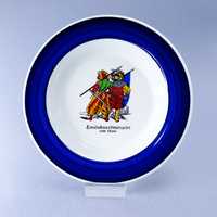 lata 60/70 landsknecht żołnierz porcelanowy talerz