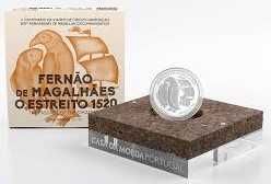 Moeda prata Proof Fernão de Magalhães - o Estreito