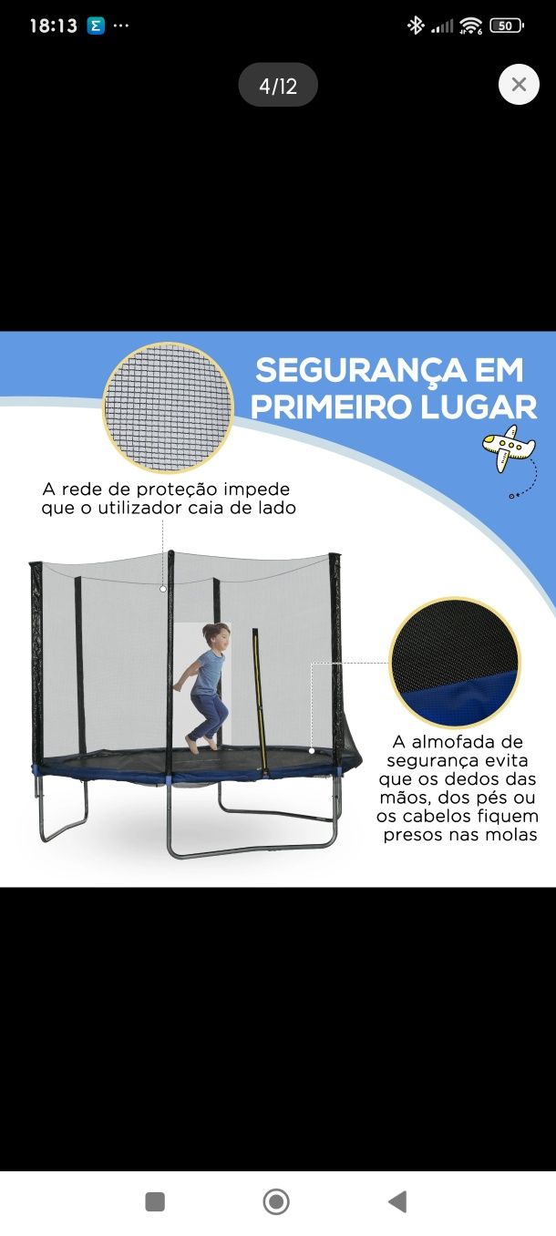 Vendo trampolim 3Mt como novo