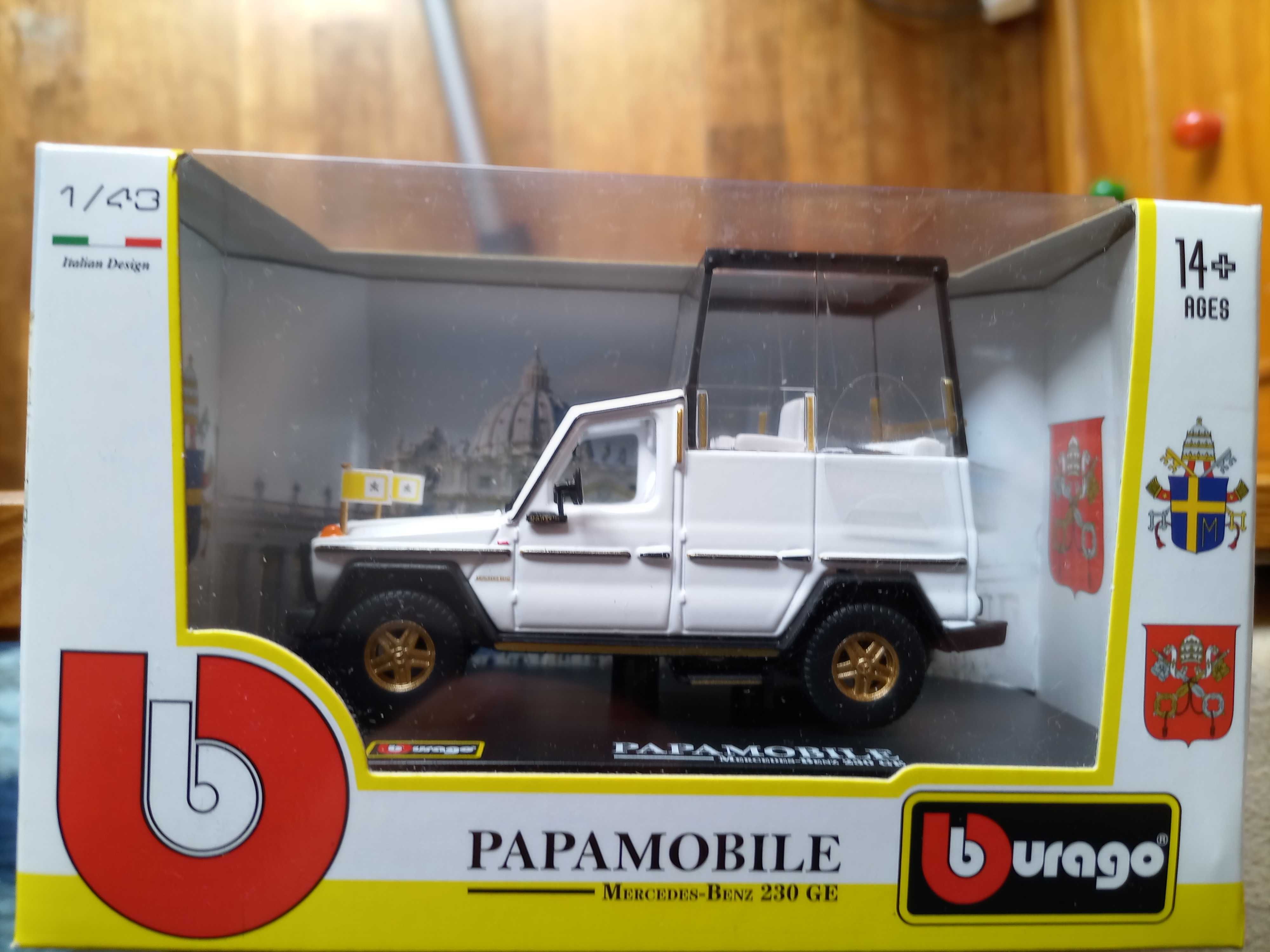 Miniatura PapaMóvel Mercedes G230 | Escala 1:43 | Burago