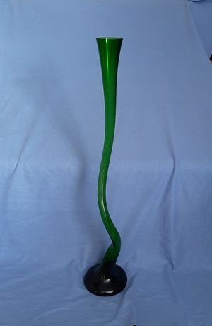 Wysoki wazon podłogowy butelkowa zieleń 80cm