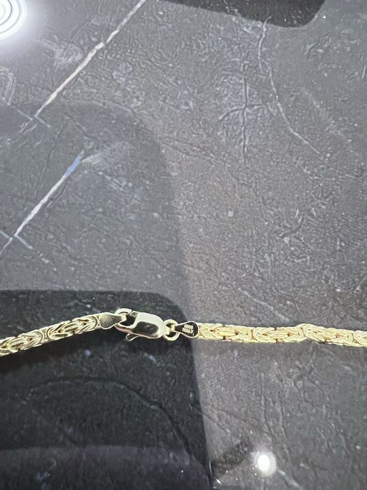 Łańcuch Królewski Splot 925 + Złocenie 750 50 cm. 17,3 g.