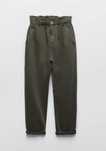 Zara jeans o kroju baggy khaki, r.40