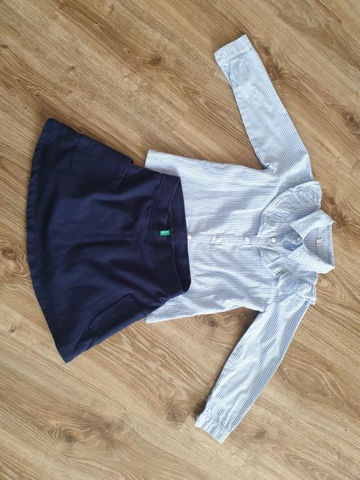 Elegancki zestaw stylówka bluzka spodniczka dziewczynka 122