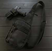 Тактическая сумка слинг с кобурой | Мессенджер через плечо под оружие