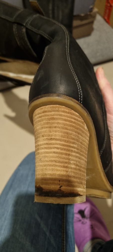 Buty kozaki Ecco r 41 stan b.dobry ocieplane wełenka