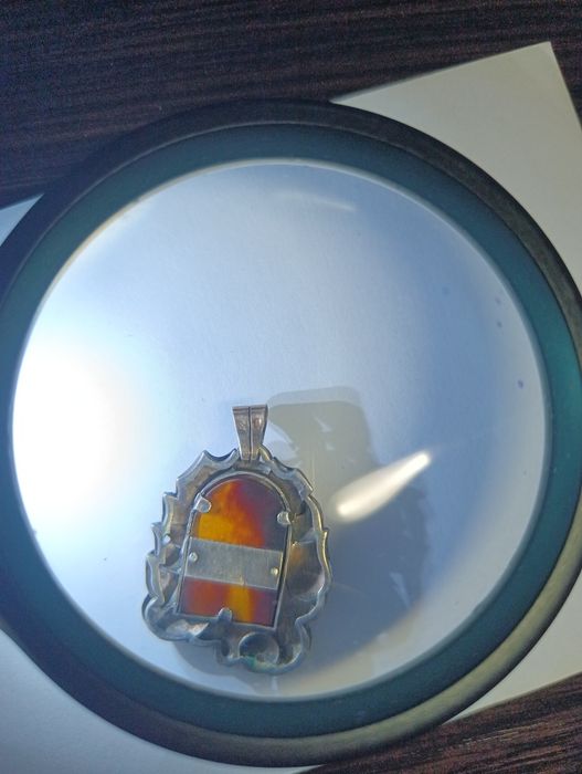 Старовинний срібний кулон "Богоматір"