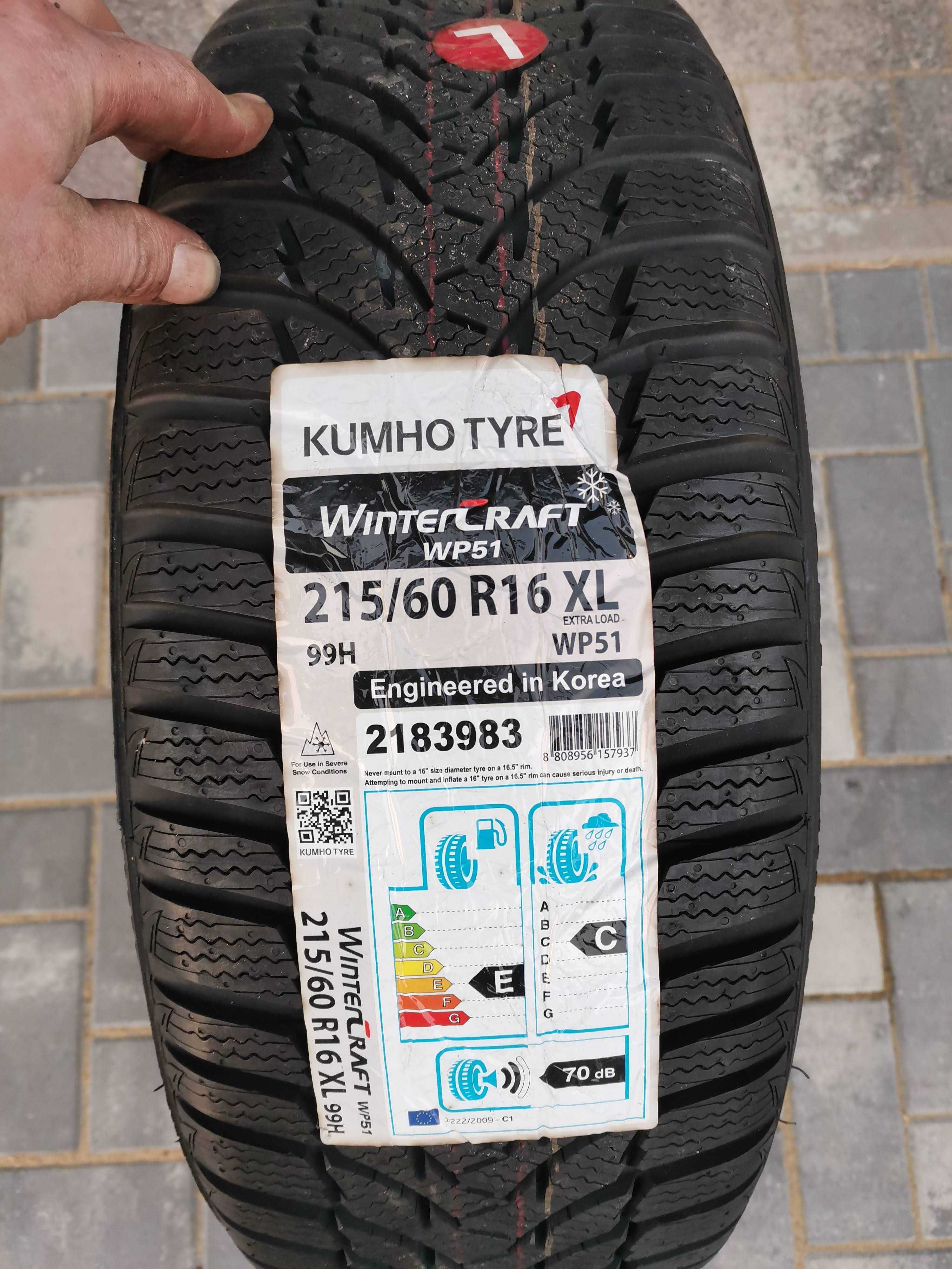 Nowa opona zimowa  Kumho Wintercraft Wp51 215/60R16 99H