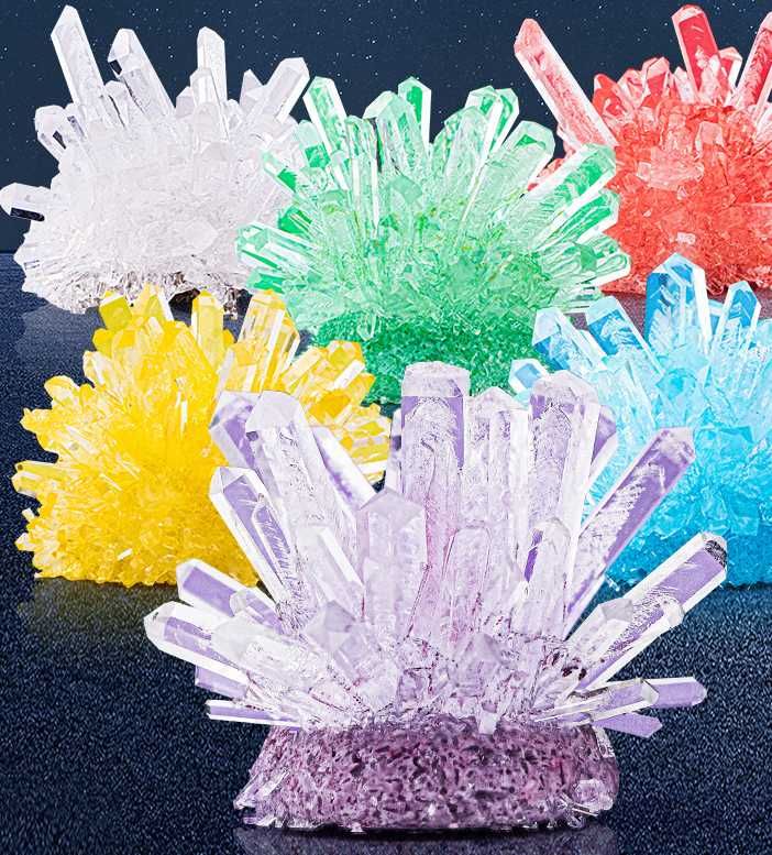 Hodowla kryształów zestaw edukacyjny mały chemik syrenka kolorowe LEDY