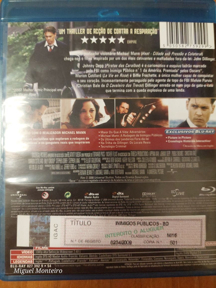 Blu Ray Inimigos Publicos
