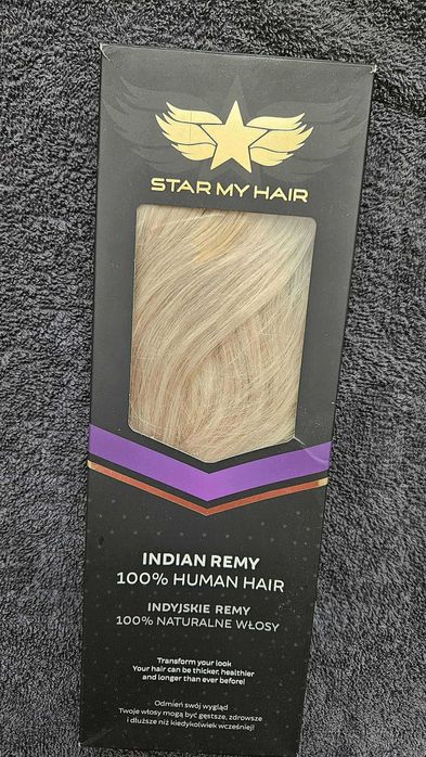 Włosy naturalne doczepiane indyjskie 50-55 cm 140g 8 taśm CLIP-IN