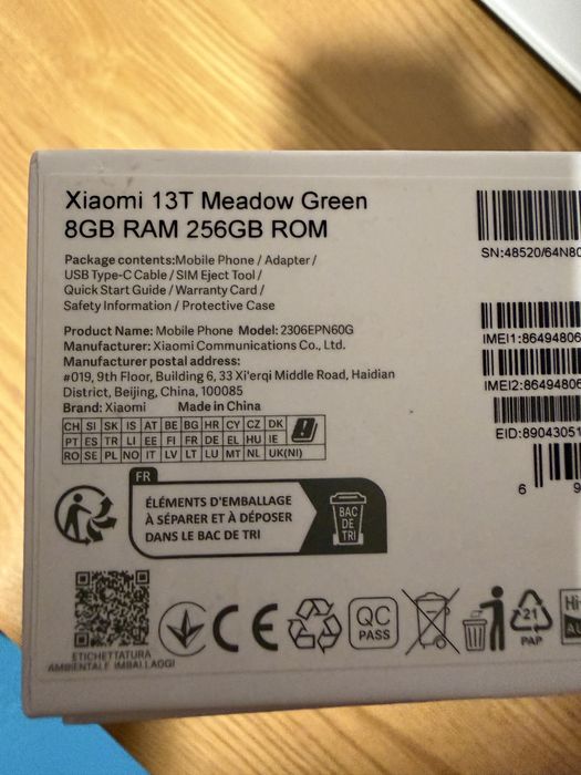 Xiaomi 13T 8GB RAM / 256 GB ROM - Câmara Leica