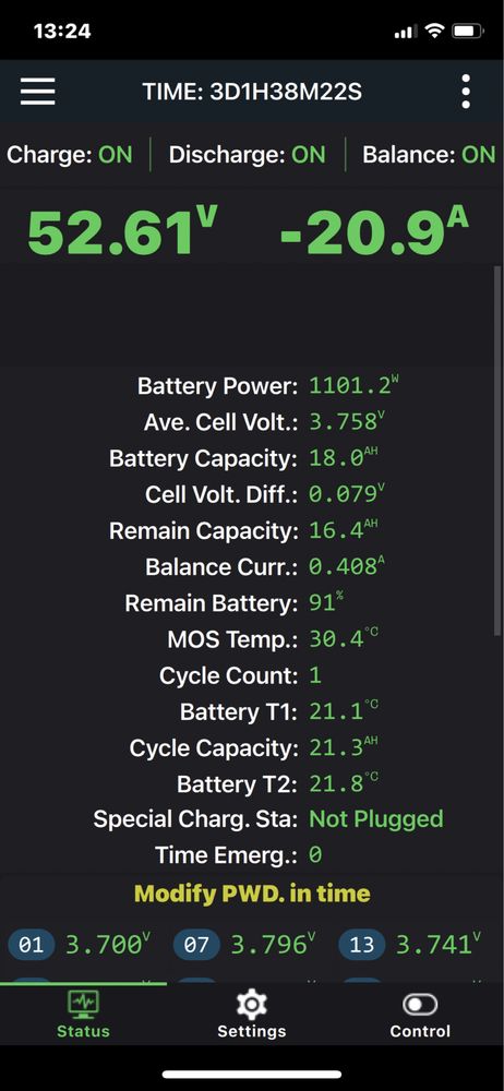 Портативна зарядна станція Pure Sine Wave  1500w 1100Wh BMS JK Jikong