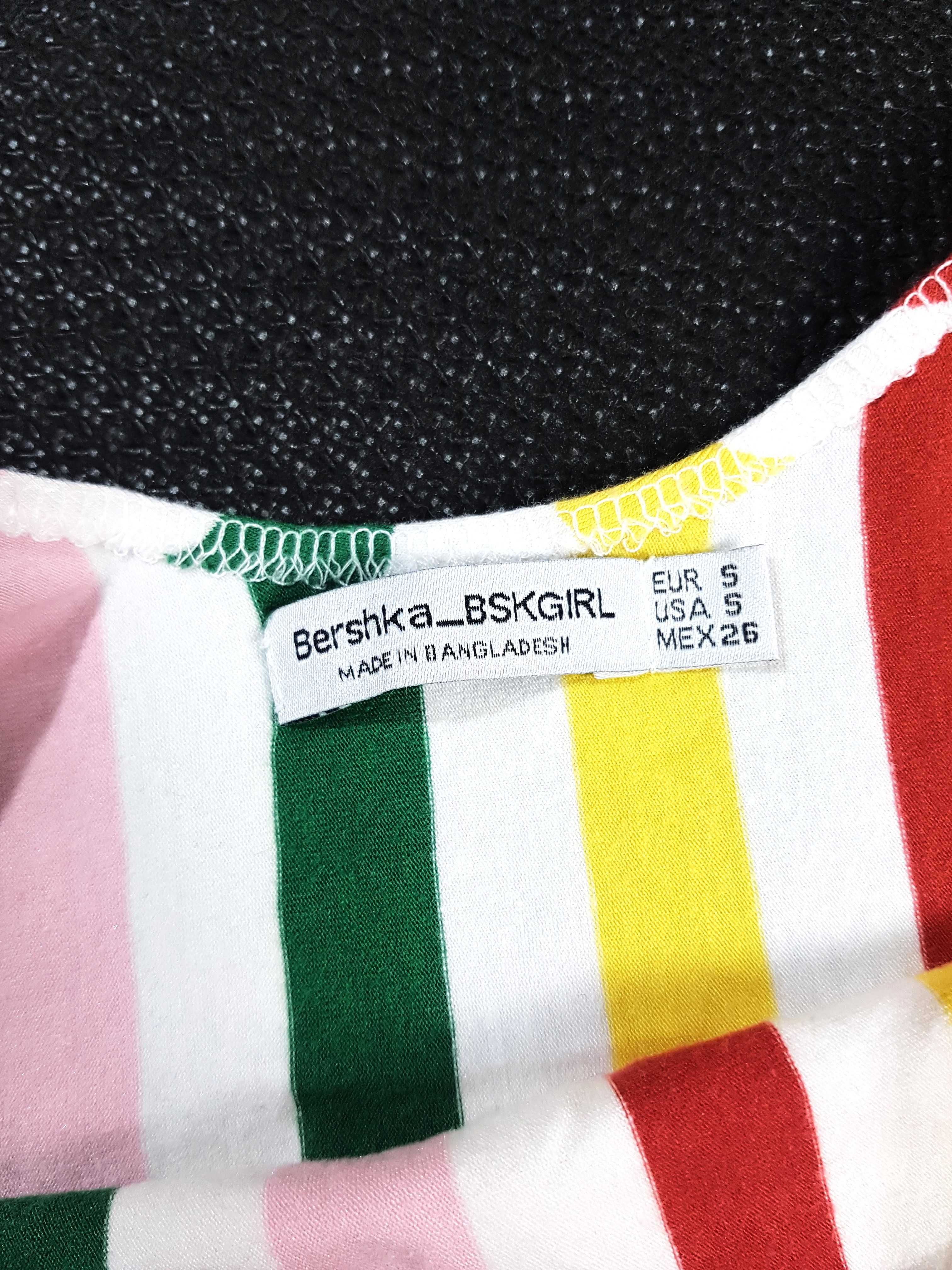 kolorowe body w paski 36 S bershka